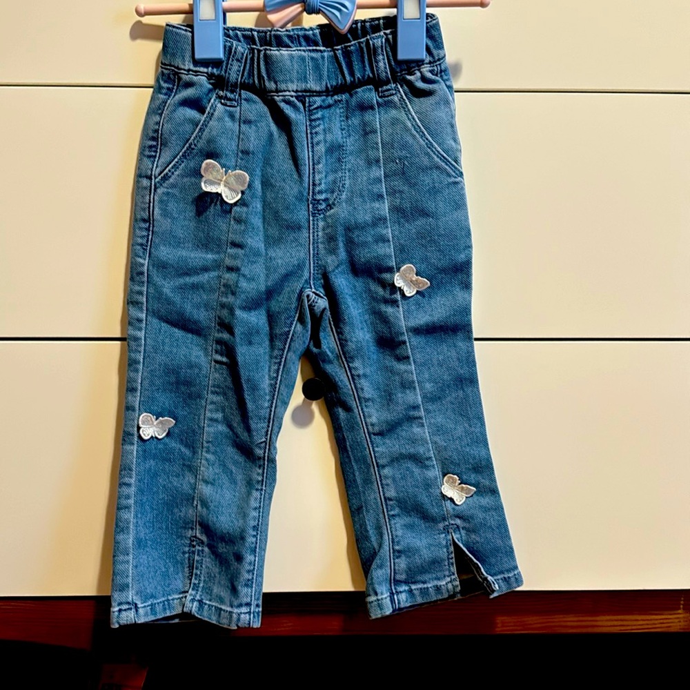 Wide leg butterfly jeans